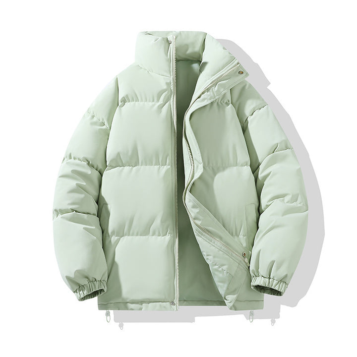 Herren-Steppjacke, einfarbig, locker, urbaner Stil