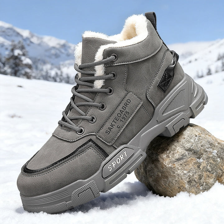Gefütterte Herren-Winterstiefel, rutschfest und warm
