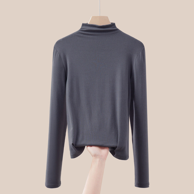 Dünner Damen-Rollkragenpullover, Langarm, Strick