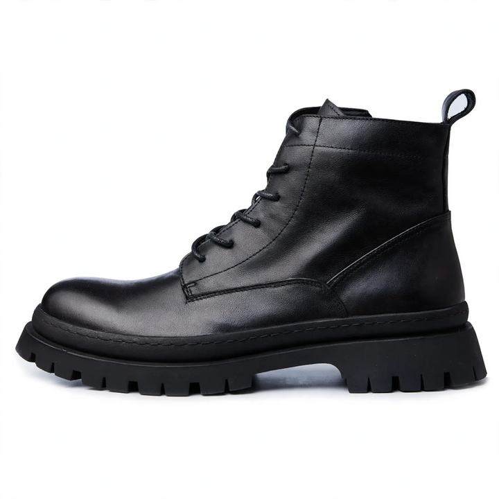 Herren-Schnürstiefel aus Rindsleder im Vintage-Stil