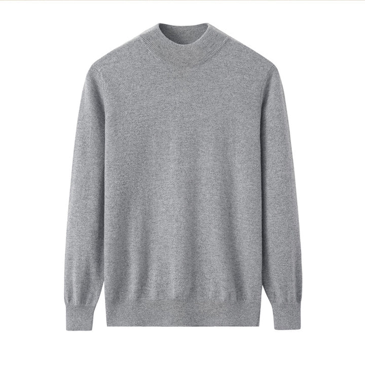 Herren-Kaschmirpullover, Stehkragen, locker geschnitten