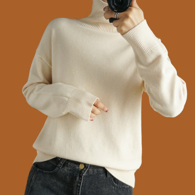 Damen-Kaschmirpullover mit Rollkragen