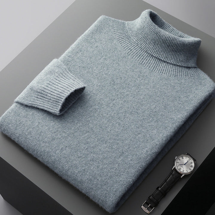 Herren-Wollpullover, Rollkragen, 350g, warm