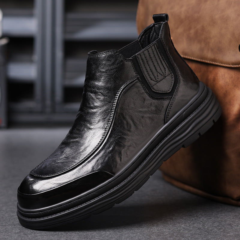 Lässiger Herren-Chelsea-Stiefel, mittelhoher Schaft