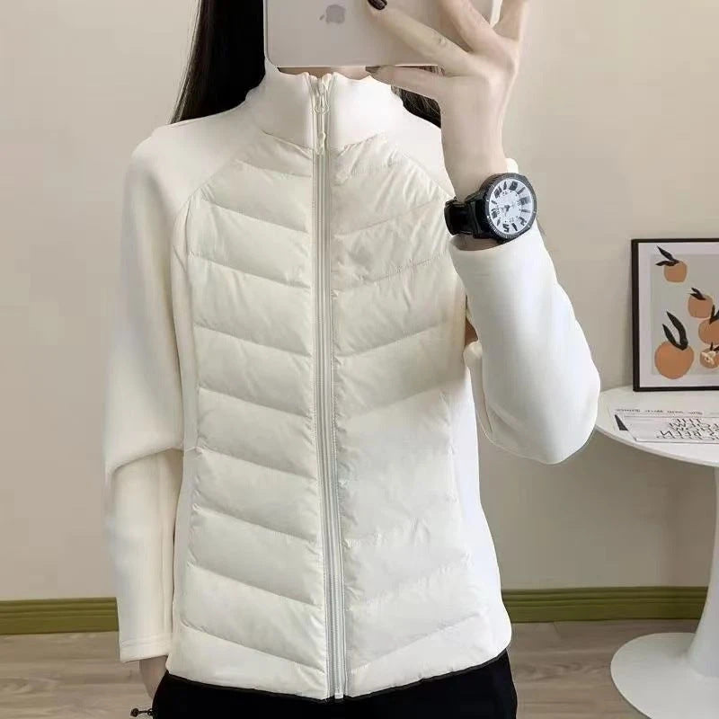 Leichte Damen-Steppjacke, tailliert, mit Stehkragen