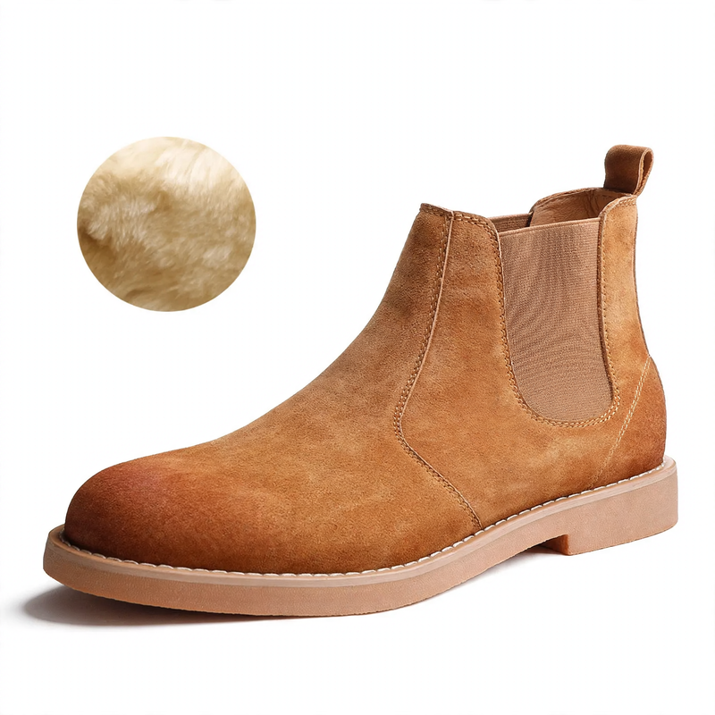 Herren-Chelsea-Boots, gefüttert, britischer Stil
