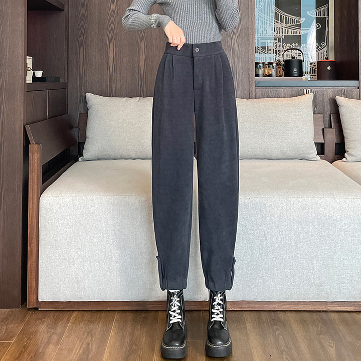 Damen-Freizeithose aus Cord mit Bündchen