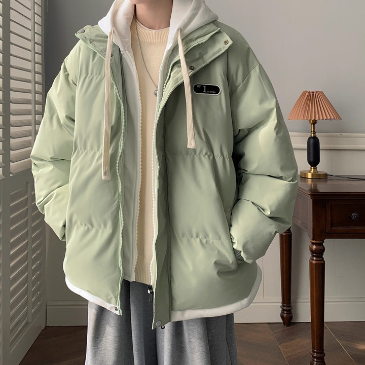Herren Winterjacke, Kapuze, gefüttert, lockerer Schnitt