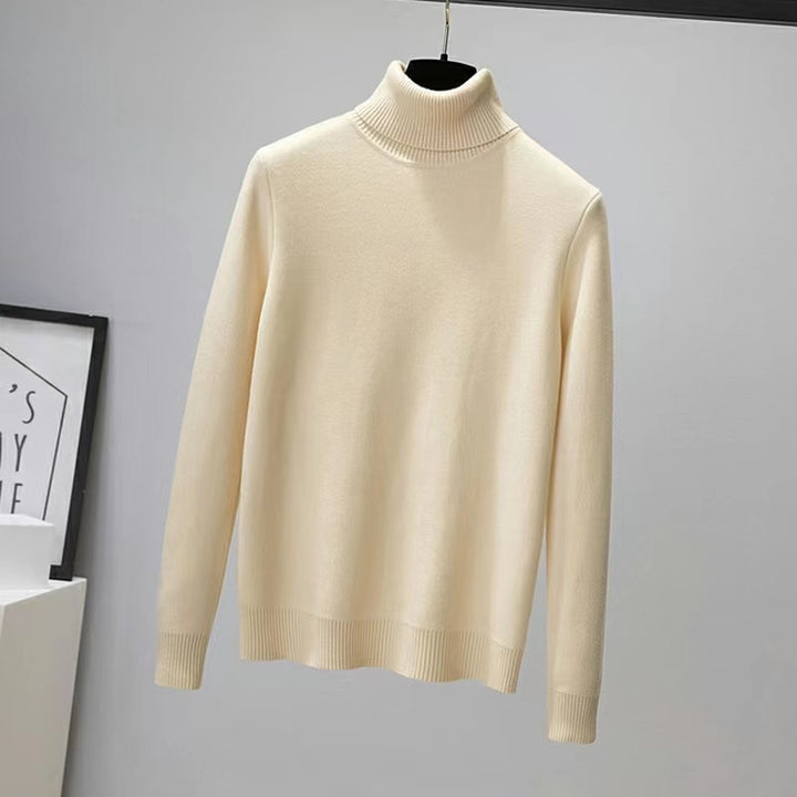 Damen-Rollkragenpullover, gefüttert, geometrisches Muster
