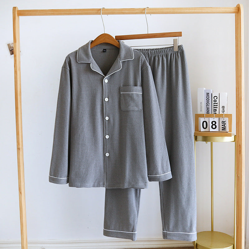 Herren-Hausanzug, gefüttert, kariert