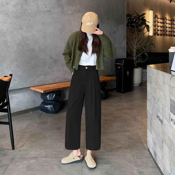 Damen Cordhose, High-Waist, weit geschnitten