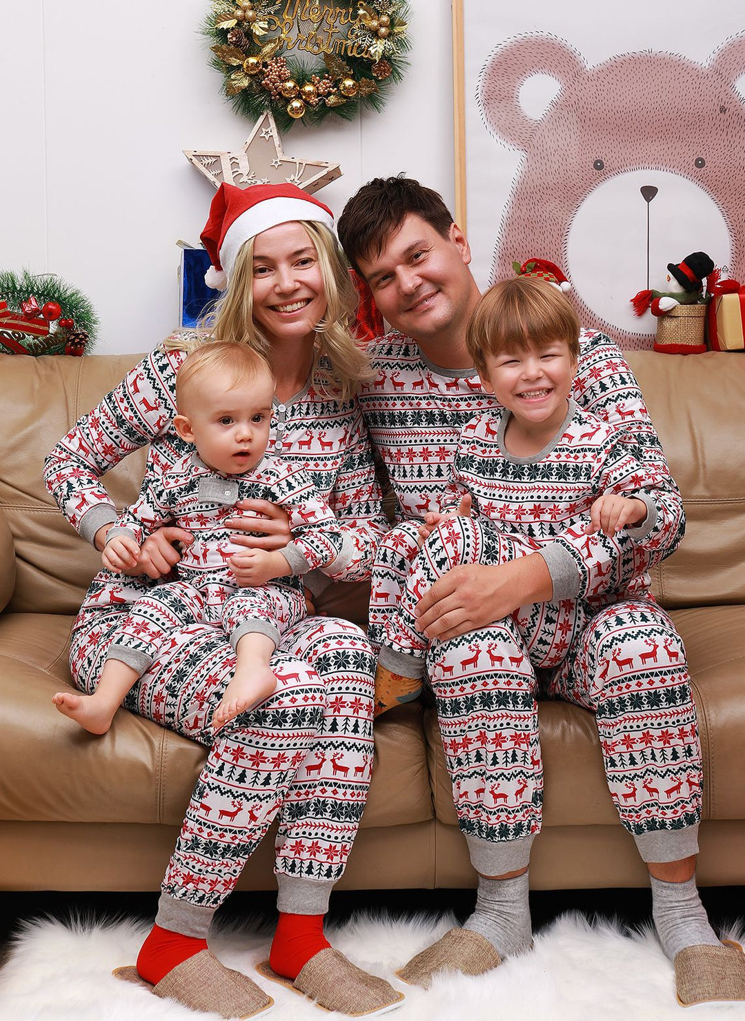 Weihnachts-Familien-Schlafanzug, festliches Design