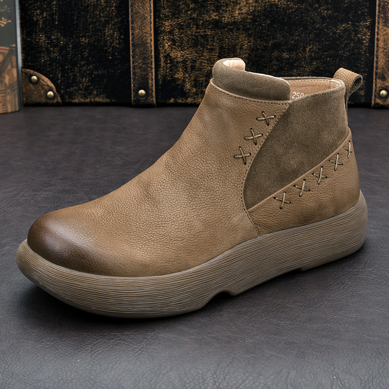 Herren Chelsea-Stiefel aus Echtleder, gefüttert, mit Reißverschluss