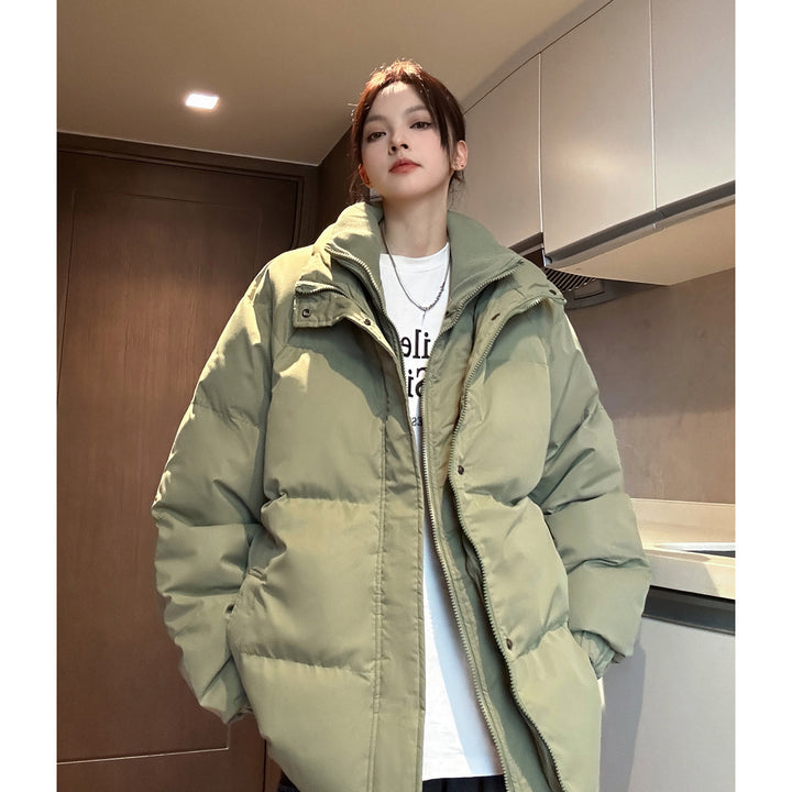 Gefütterte Unisex-Jacke mit Stehkragen