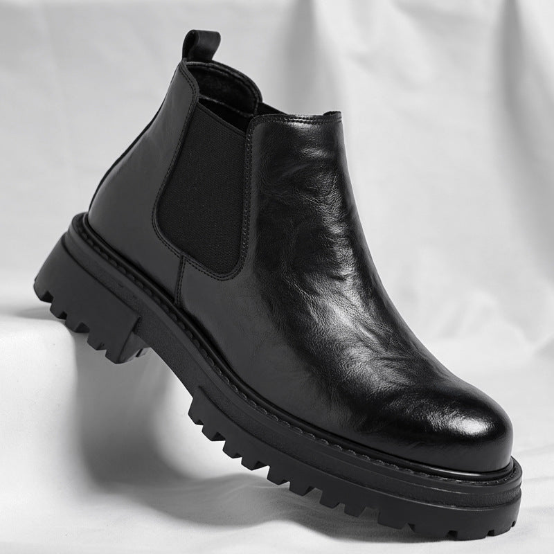 Herren Chelsea-Stiefel, gefüttert, rutschfest, Kunstleder
