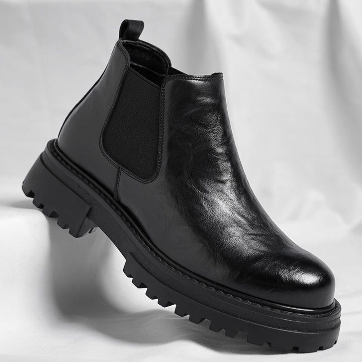 Herren Chelsea-Stiefel, gefüttert, rutschfest, Kunstleder