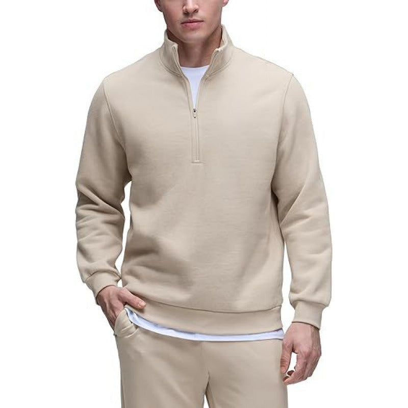 Herren Sweatshirt mit Stehkragen und Reißverschluss