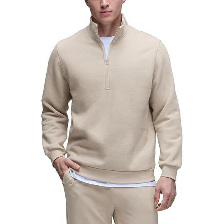 Herren Sweatshirt mit Stehkragen und Reißverschluss
