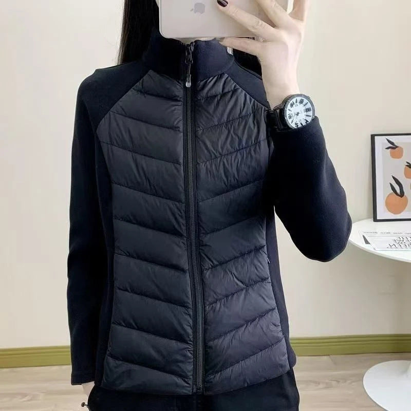 Leichte Damen-Steppjacke, tailliert, mit Stehkragen