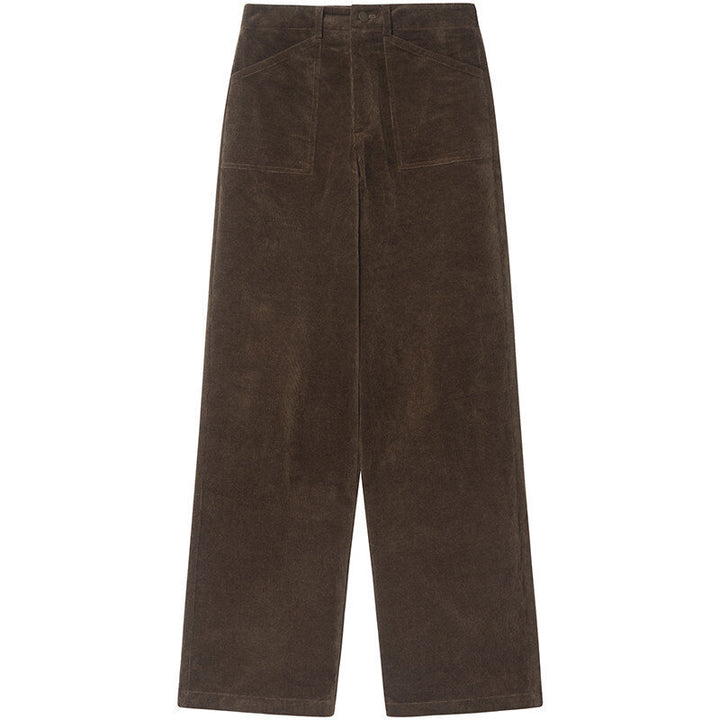 Elastische Damen-Cordhose, gerade geschnitten