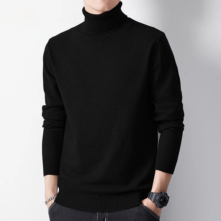 Herren-Pullover mit Rundhalsausschnitt und Innenfutter