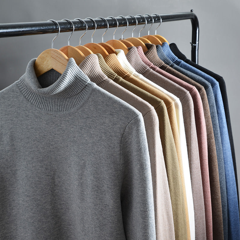 Herren-Rollkragenpullover, schmal geschnitten, 400g