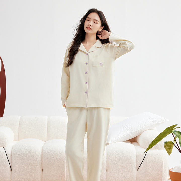 Damen-Pyjama-Set aus angerauter Baumwolle