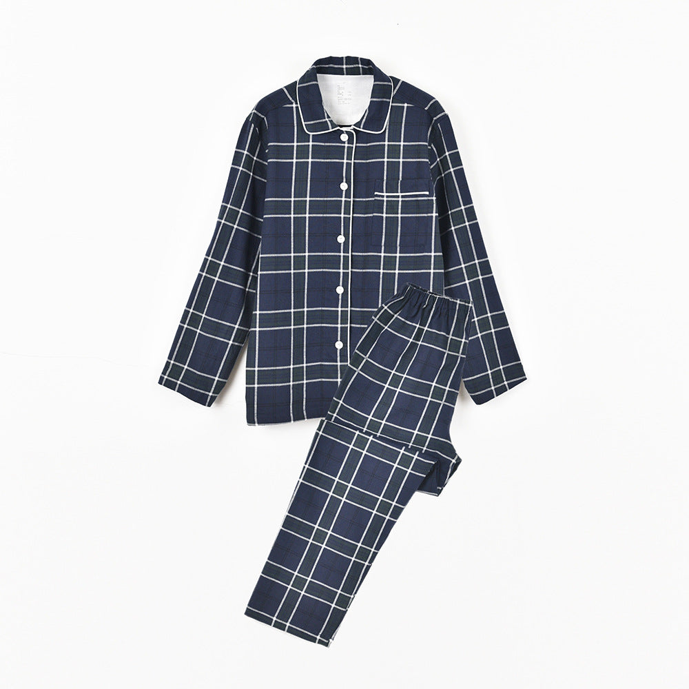 Schlafanzug aus Flanell-Baumwolle für Damen und Herren