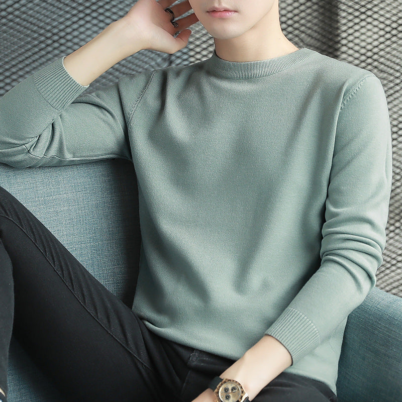 Herren-Strickpullover mit Stehkragen