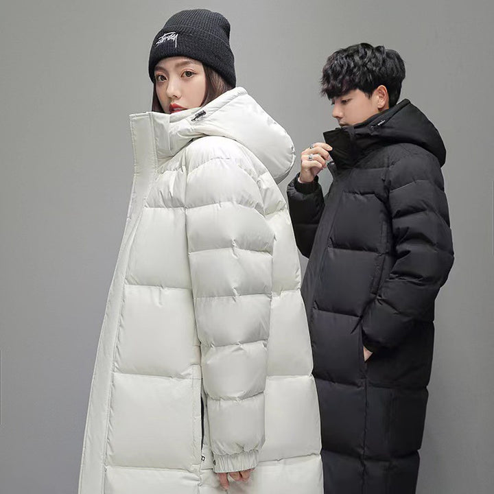 Gefütterte Unisex-Daunenjacke mit Kapuze