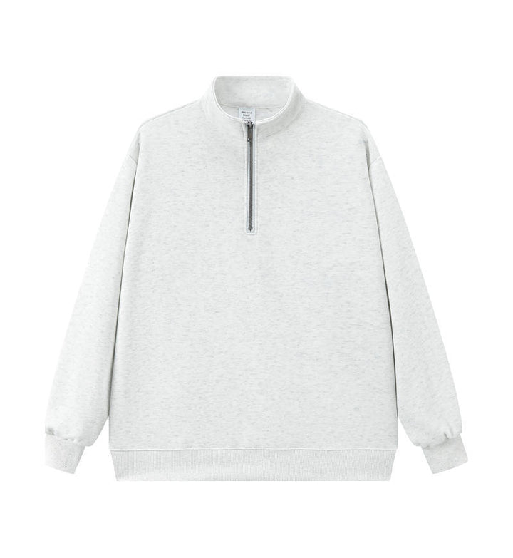 Unisex-Sweatshirt mit Stehkragen und Reißverschluss
