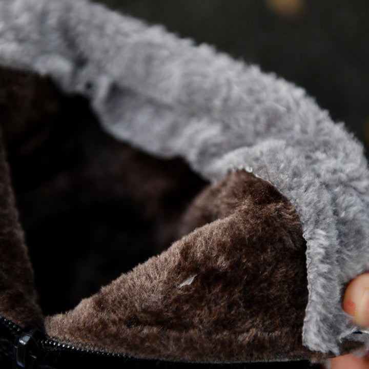 Gefütterte Herren-Winterstiefel mit rutschfester Sohle