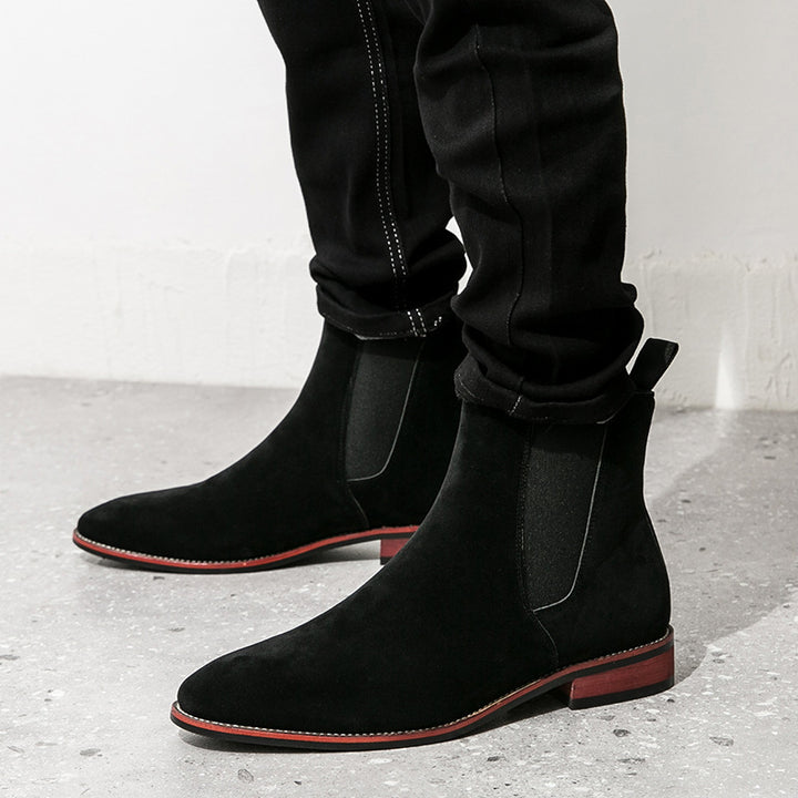 Herren-Chelsea-Boots, Business-Stil, Kunstleder