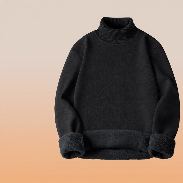 Herren-Rollkragenpullover, gefüttert