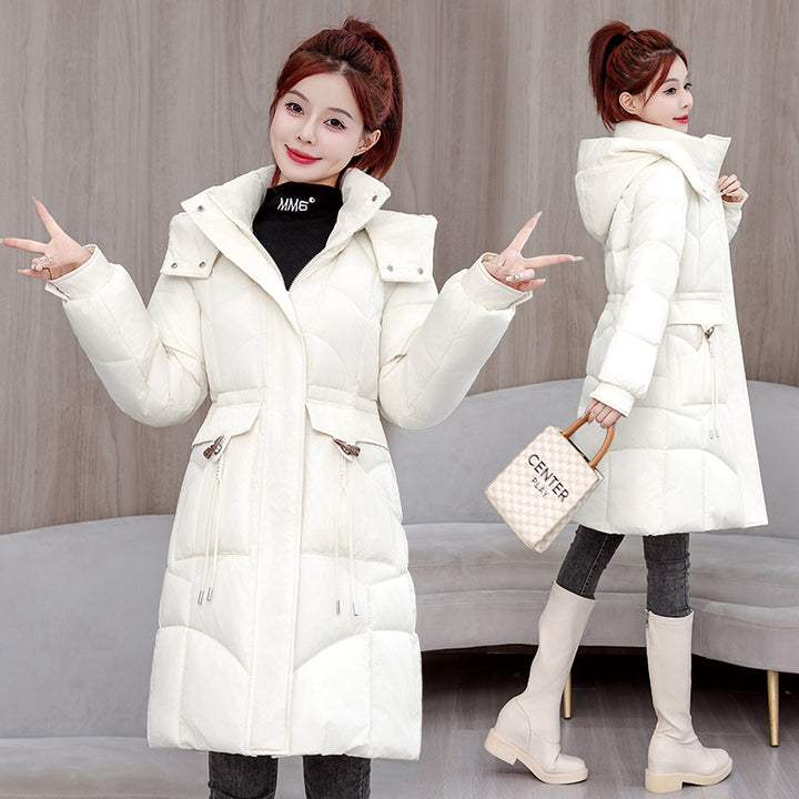 Lange, gefütterte Damen-Winterjacke