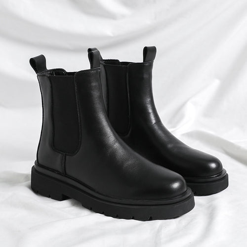 Herren-Chelsea-Stiefel, gefüttert, britischer Stil