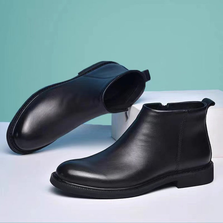 Herren Chelsea-Stiefel, schlichtes Design, Kunstleder