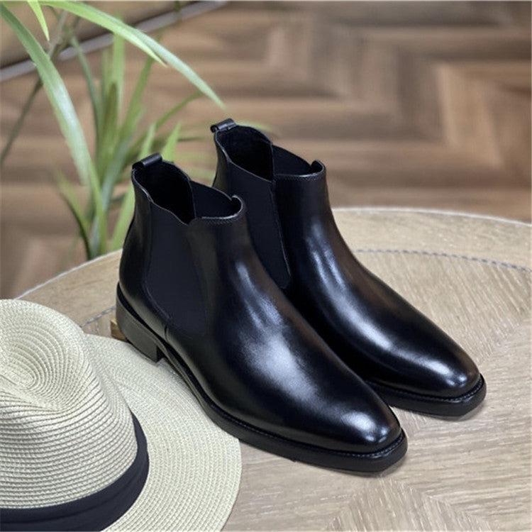 Herren-Chelsea-Boots aus Echtleder, Business-Casual