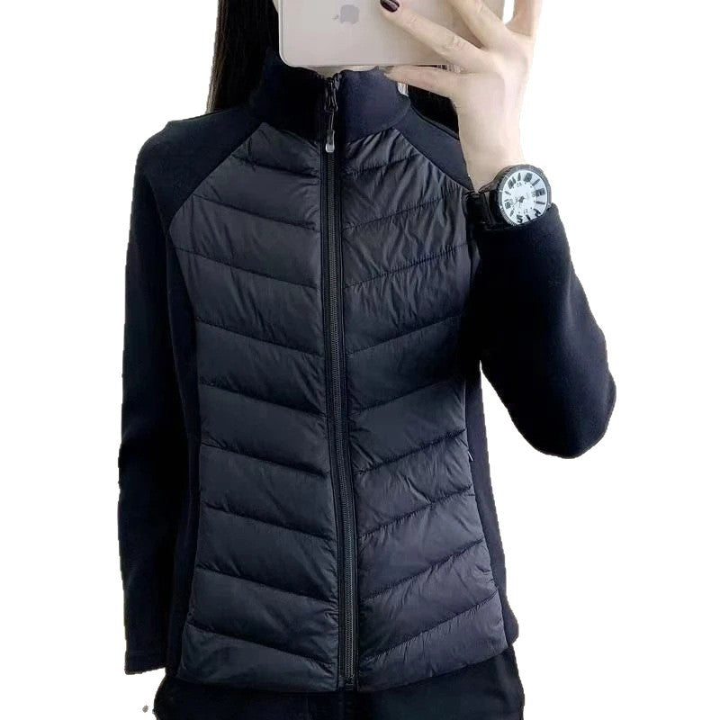 Leichte Damen-Steppjacke, tailliert, mit Stehkragen