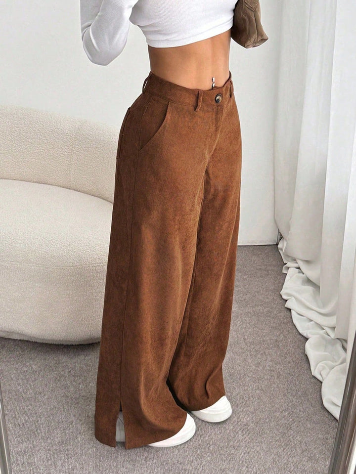 Retro Cord-Hose mit geradem Bein