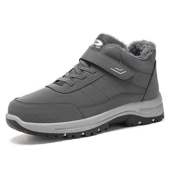 Gefütterte Unisex-Winterstiefel mit Klettverschluss