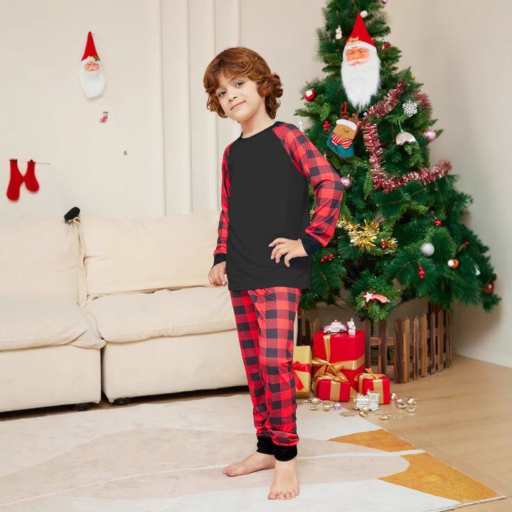 Weihnachts-Schlafanzug-Set für die ganze Familie, kariert