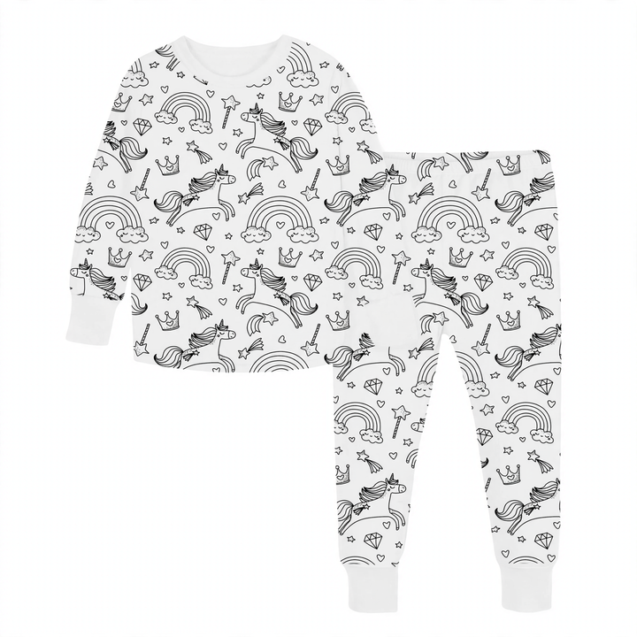 Kinder-Pyjama-Set, DIY-Malset, Baumwolle