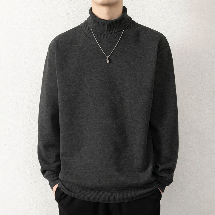 Herren-Rollkragenpullover, gefüttert, Winter