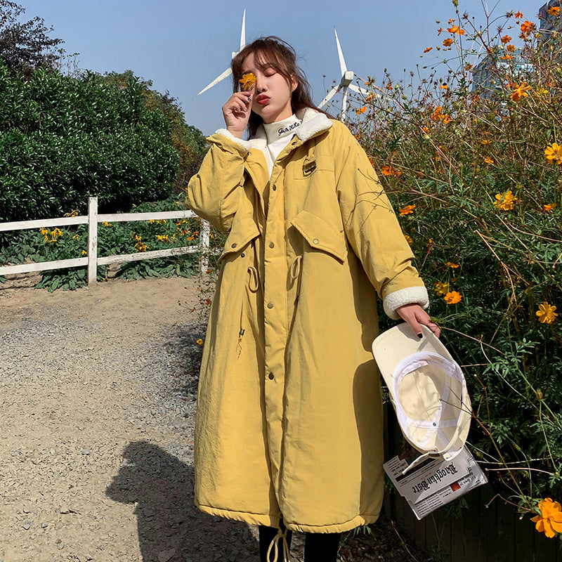 Gefütterte Lammfell-Jacke, knielang, für Damen