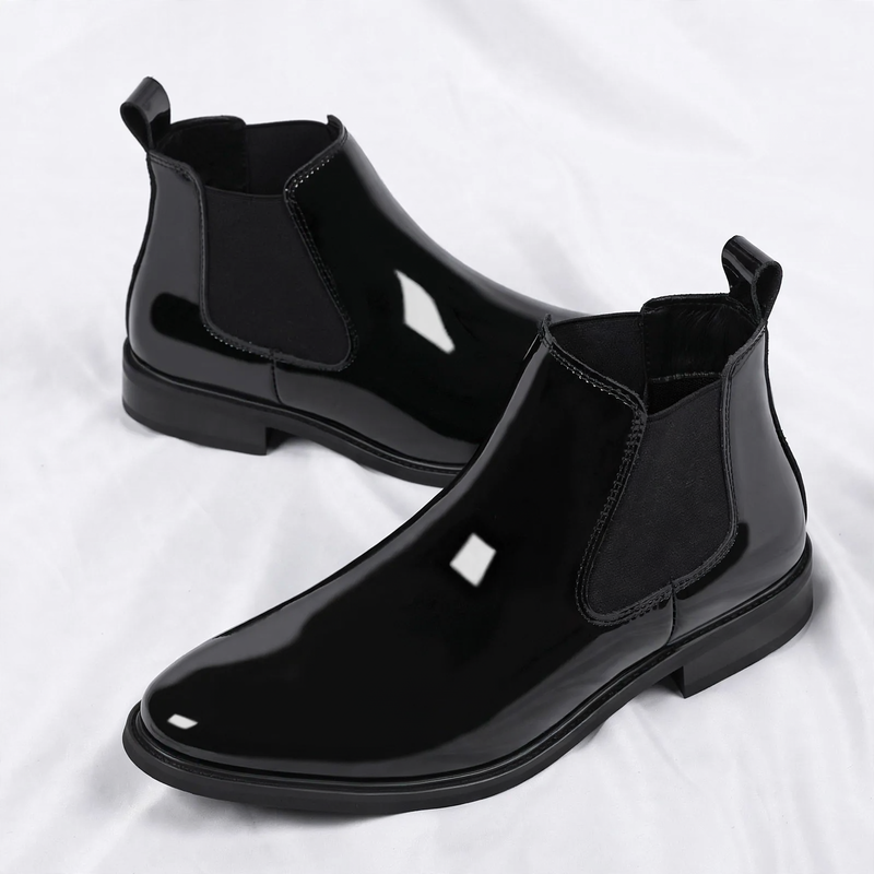 Herren Chelsea-Stiefel aus Leder mit optionaler Erhöhung
