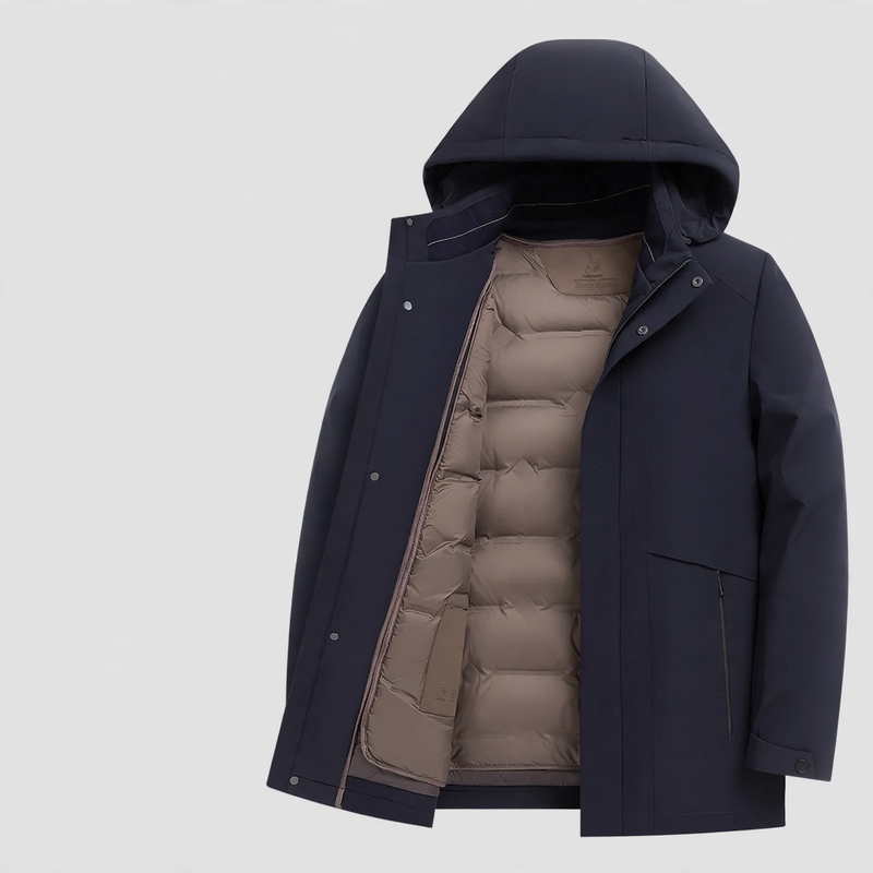 Herren-Daunenjacke mit herausnehmbarem Innenfutter