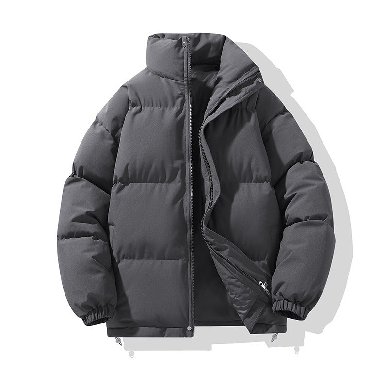 Herren-Steppjacke, einfarbig, locker, urbaner Stil
