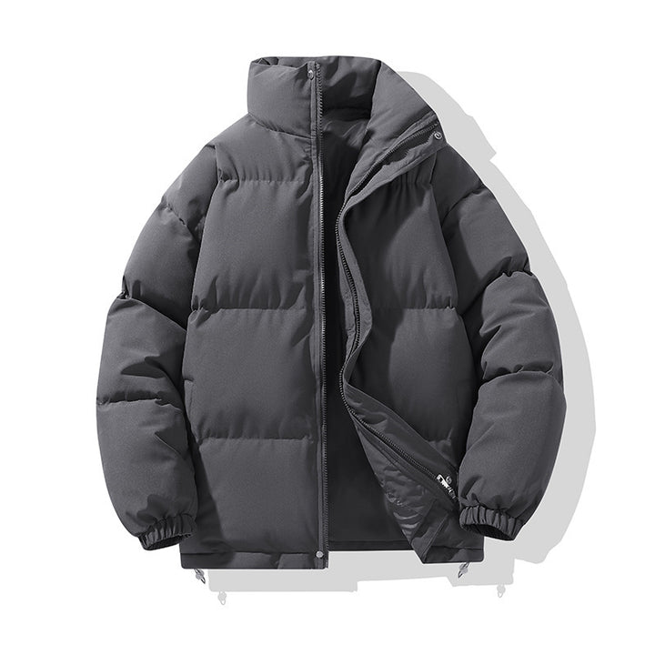 Herren-Steppjacke, einfarbig, locker, urbaner Stil