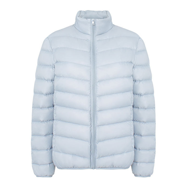 Leichte Damen-Daunenjacke mit Stehkragen